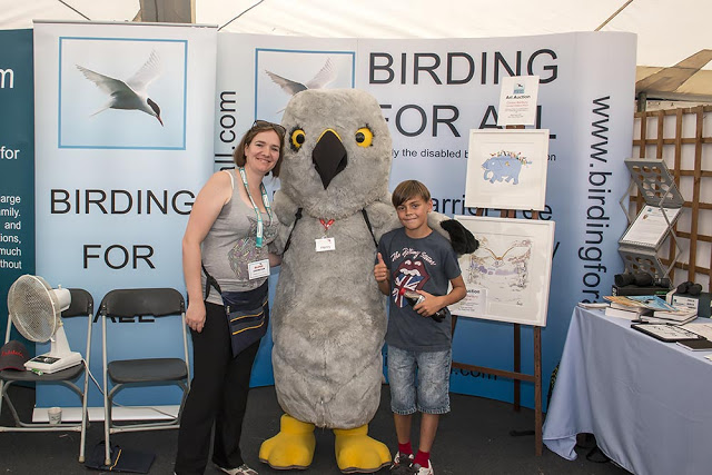 Zoe and Toby meeting Henry Hen Harrier (not a patron)