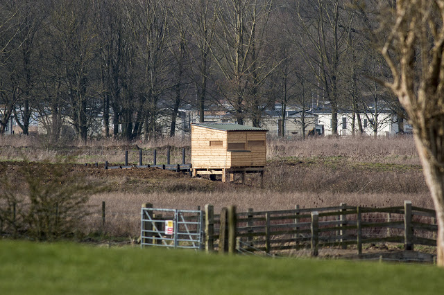 One of the two hides up at Manor Farm so far (the smaller one)